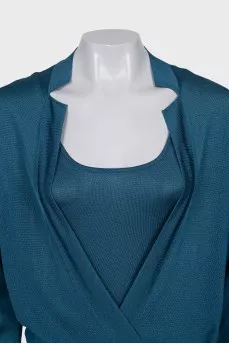 Silk set of a T-shirt and a jumper