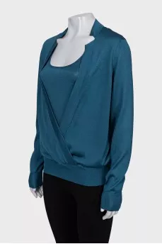 Silk set of a T-shirt and a jumper