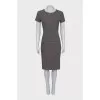 Black and white printed sheath dress
