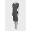 Black and white printed sheath dress