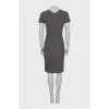 Black and white printed sheath dress