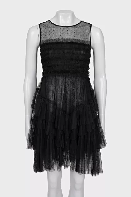 Black mesh dress