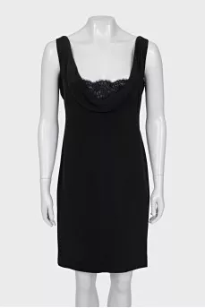 Black dress with lace sleeves