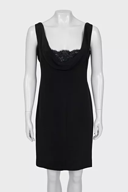 Black dress with lace sleeves