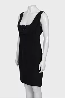 Black dress with lace sleeves