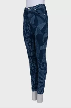 Джинсы tapered fit в принт