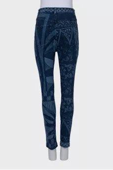 Джинсы tapered fit в принт