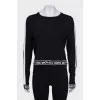 Black jumper with signature print