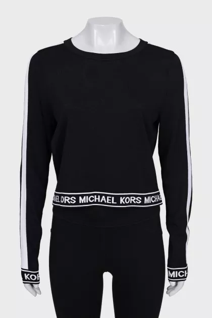 Black jumper with signature print