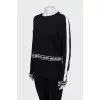 Black jumper with signature print