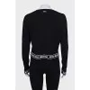 Black jumper with signature print