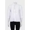 White striped shirt with lace