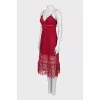 Fitted lace dress with pockets