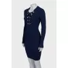 Ribbed dress with ties