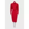 Red Wool Bodycon Dress