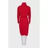 Red Wool Bodycon Dress