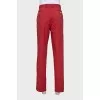 Men's red trousers