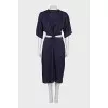 Dress with wide sleeves and zipper