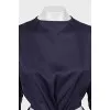 Dress with wide sleeves and zipper