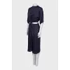 Dress with wide sleeves and zipper