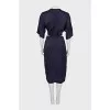 Dress with wide sleeves and zipper