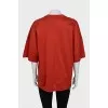 Oversized printed t-shirt with tag