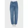 Blue jeans with buttons