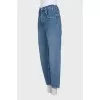 Blue jeans with buttons