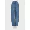Blue jeans with buttons