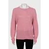 Thin jumper with a round neck