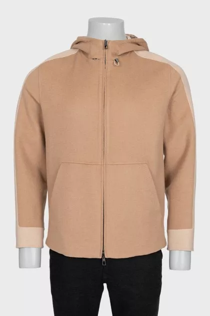 Men's reversible jacket made from baby cashmere