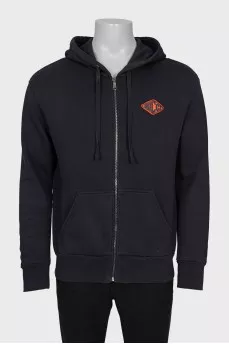 Men's zip-up hoodie with back print