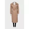 Beige raincoat with buttons
