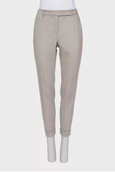 Tapered cashmere trousers