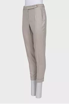 Tapered cashmere trousers