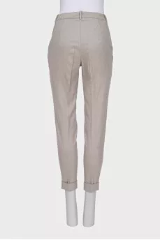 Tapered cashmere trousers