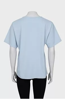 Light blue straight cut t-shirt