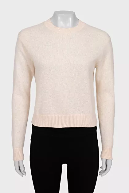 Бежевий укорочений светр