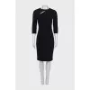 Fitted dress with a slit
