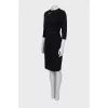Fitted dress with a slit