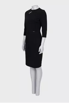 Fitted dress with a slit