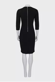 Fitted dress with a slit