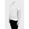 Semi-sheer polo shirt with buttons