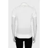 Semi-sheer polo shirt with buttons