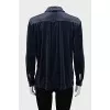 Velvet straight cut shirt