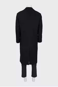 Men's straight-cut coat with buttons