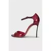 Patent leather red sandals