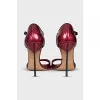Patent leather red sandals