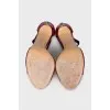 Patent leather red sandals