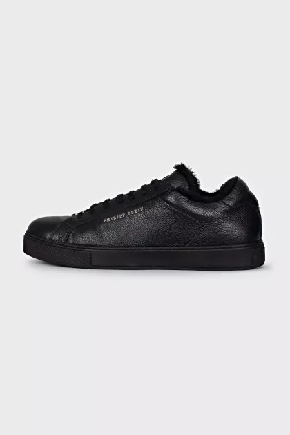Men's insulated leather sneakers